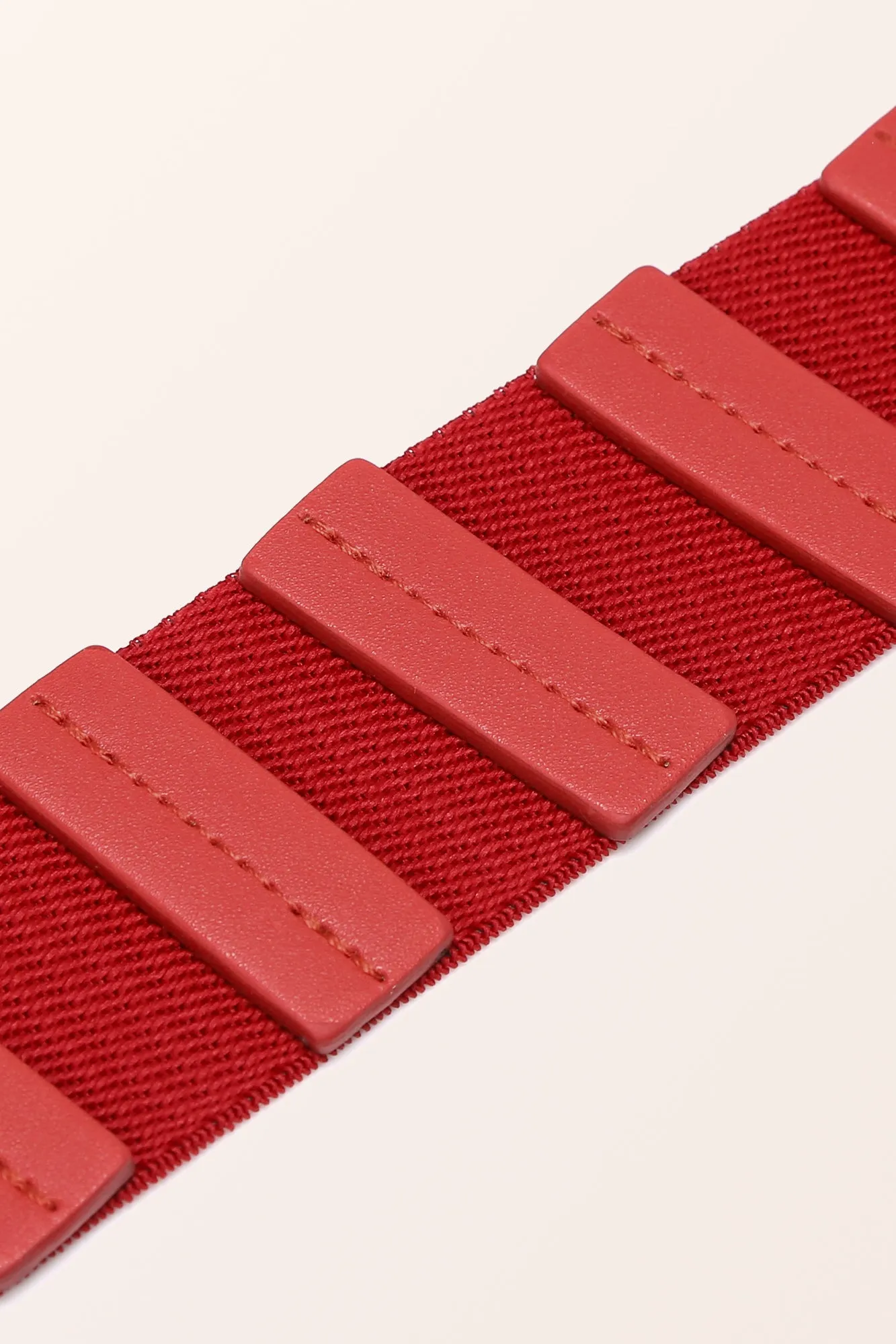 Adjustable Elastic Waist Belt - Red