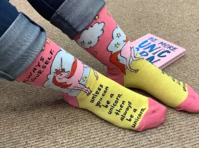 “Always Be Yourself” Unicorn Socks