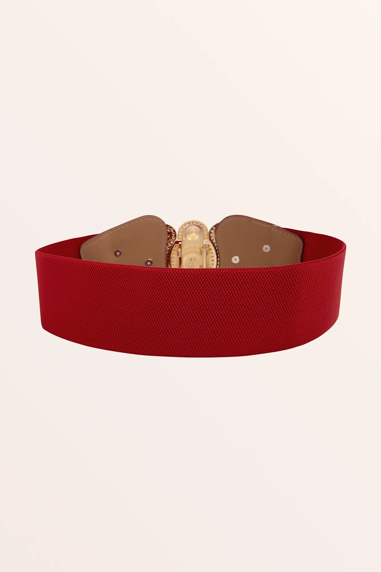 Antique Buckle Belt - Red