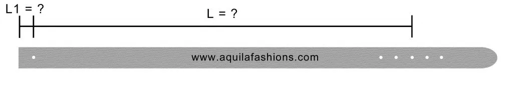 Aquila Leather Replacement Belt Straps Straight Cut for Long Pin Buckles