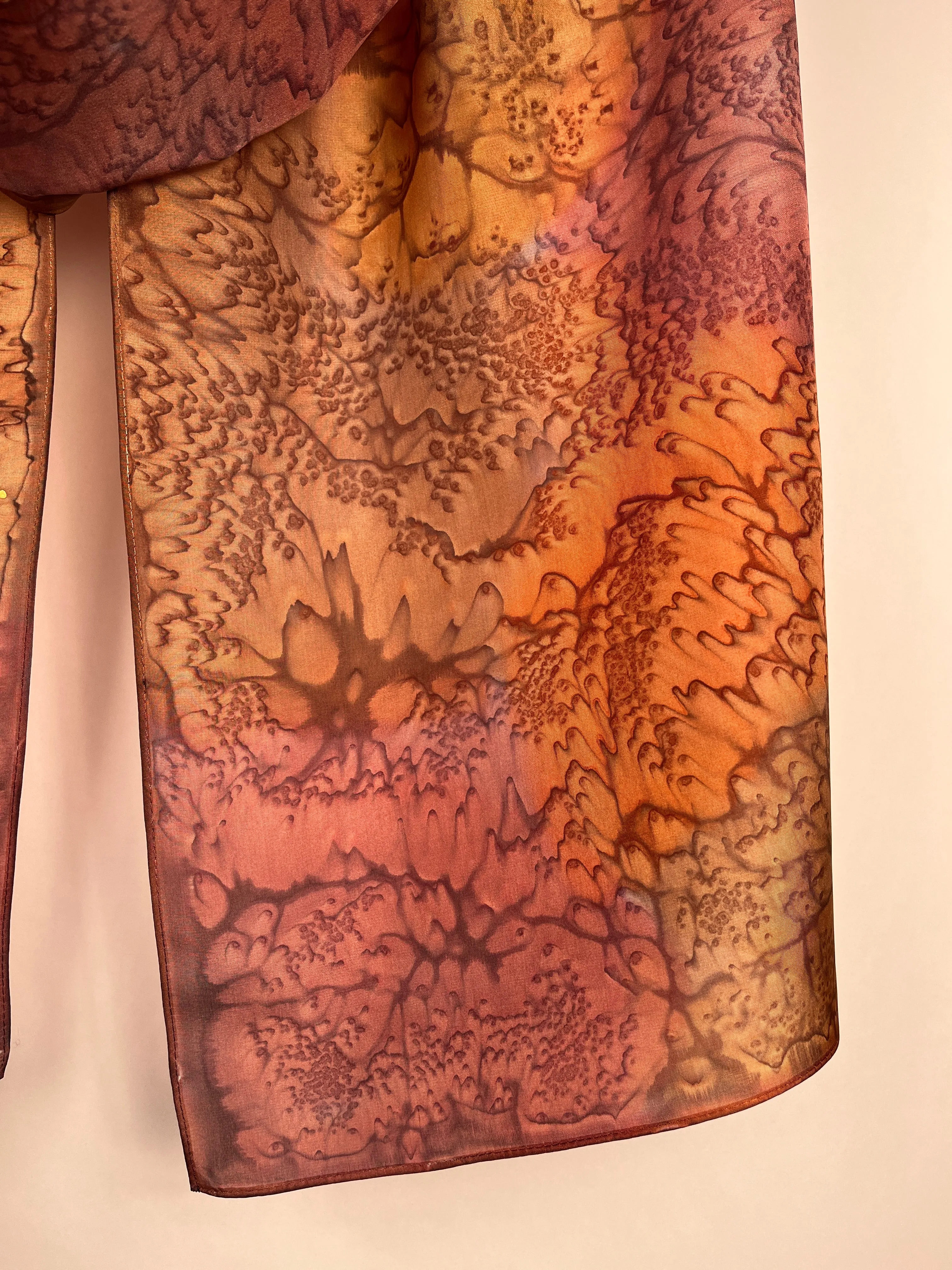 “Autumn Mermaid" - Hand-dyed Silk Scarf - $125