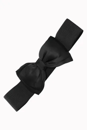 Bella Bow Belt in Black by Banned