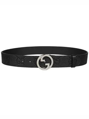 Blondie Wide Leather Belt Black