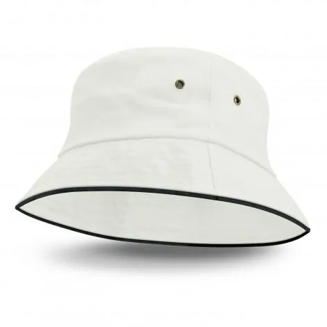 Bondi Bucket Hat - Black Sandwich Trim