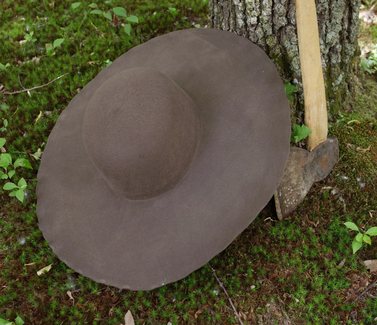 Brown Standard Wool Felt Hat Blank (Lined)