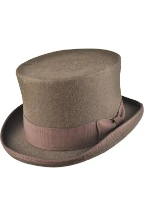 Brown Wool Felt Steampunk Top Hat