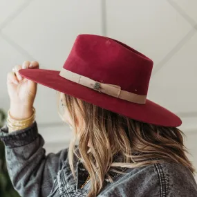 Charlie 1 Horse | Highway Wool Felt Hat in Burgundy