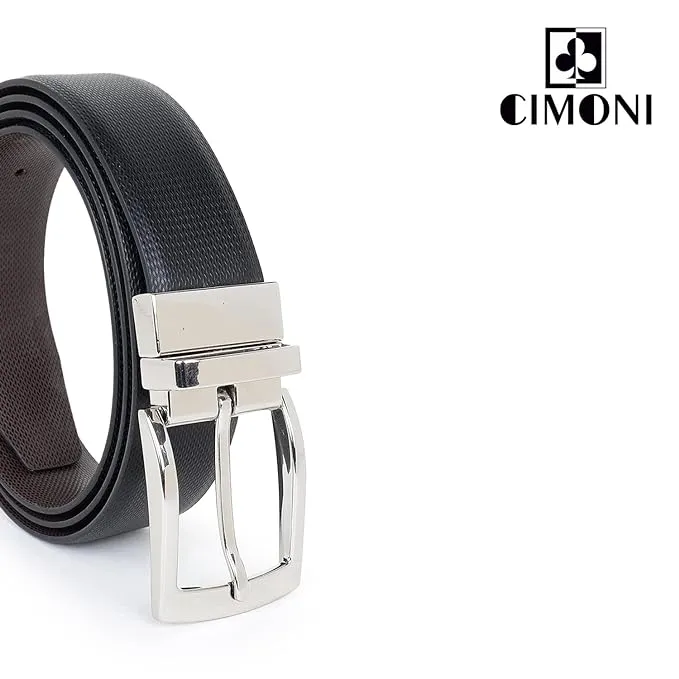 CIMONI® Premium Reversible Vegan Leather Belt for Men