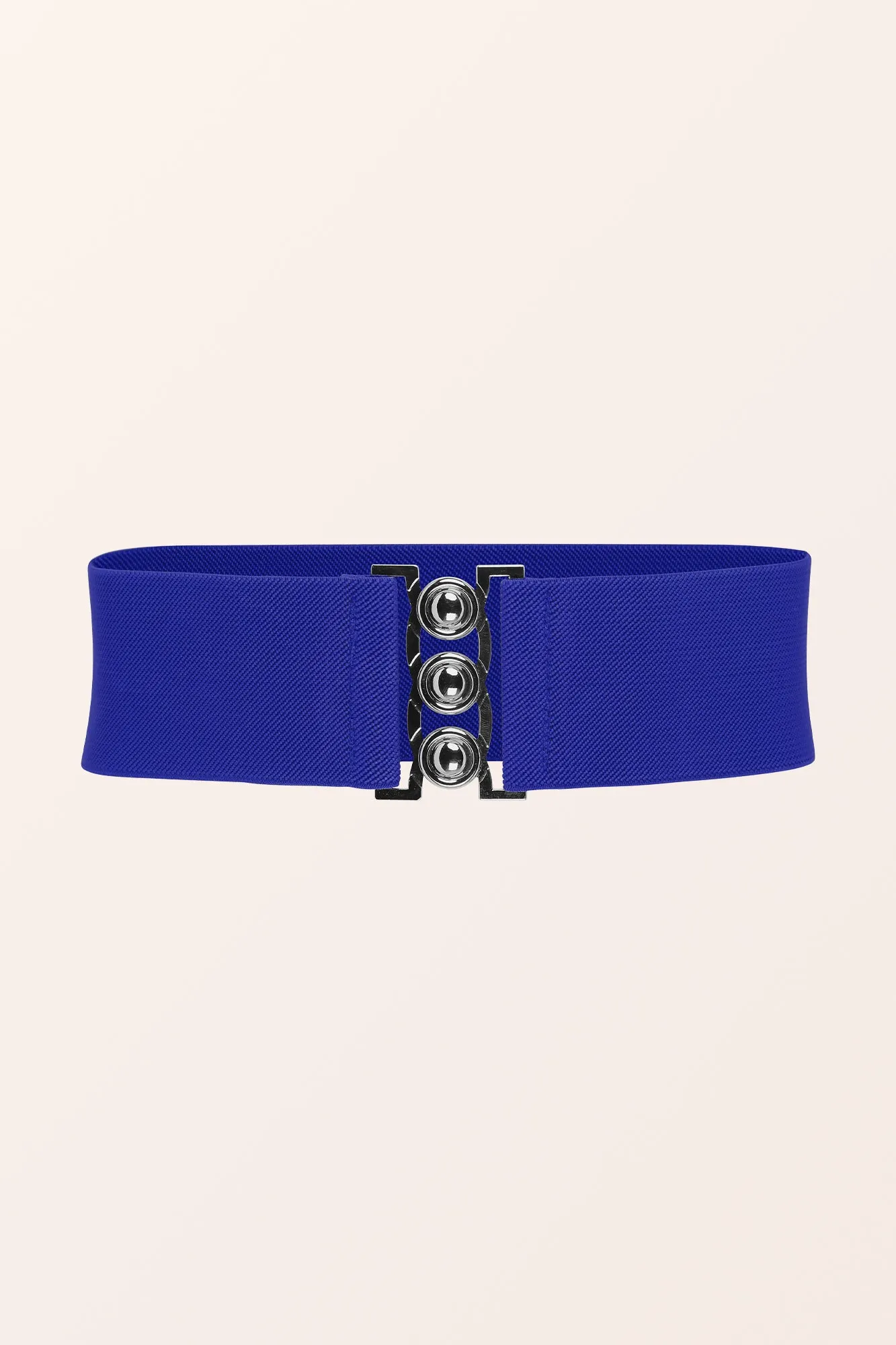 Classic Triple Eye-Hook Dress Belt - Royal Blue