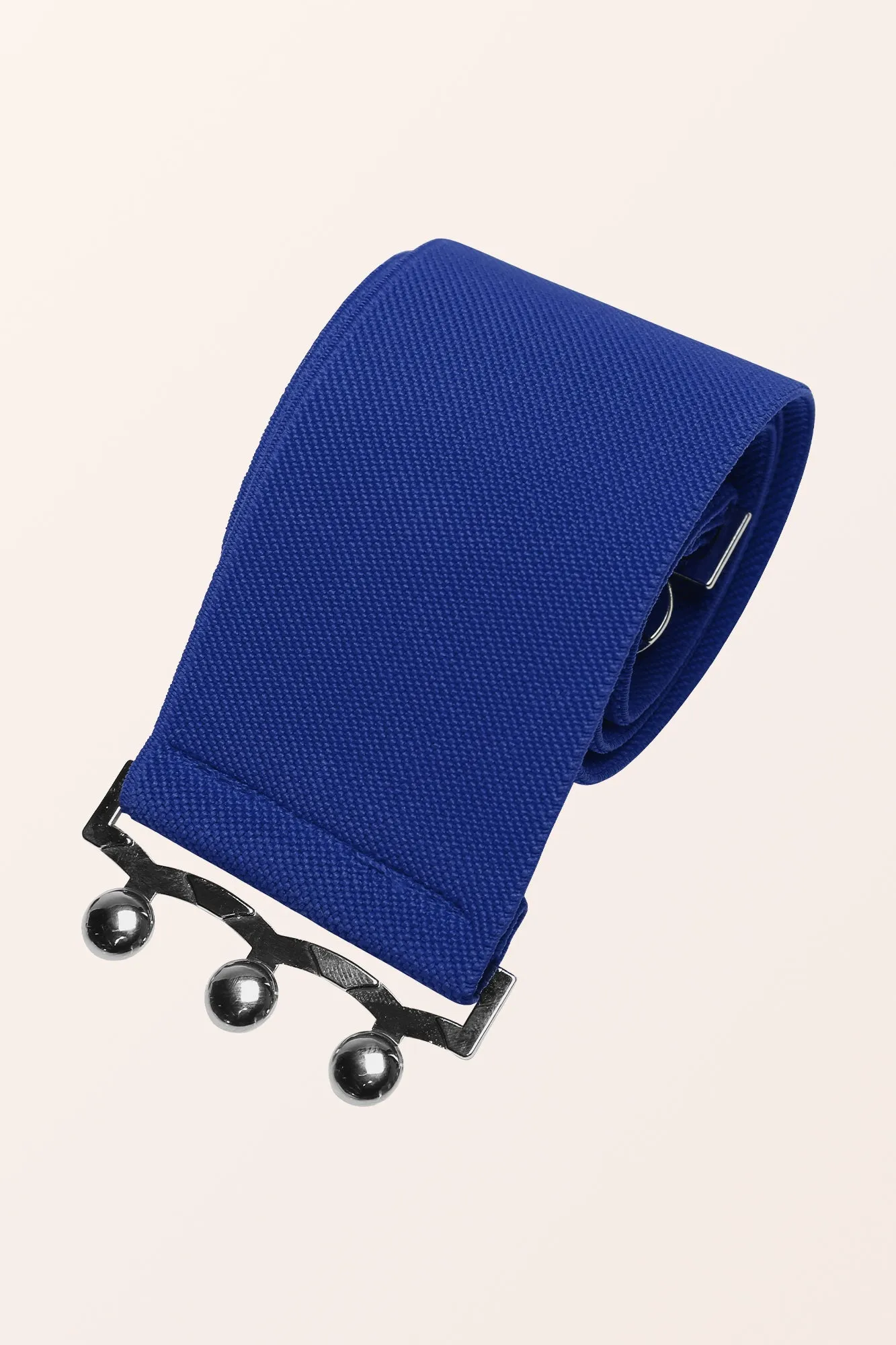 Classic Triple Eye-Hook Dress Belt - Royal Blue