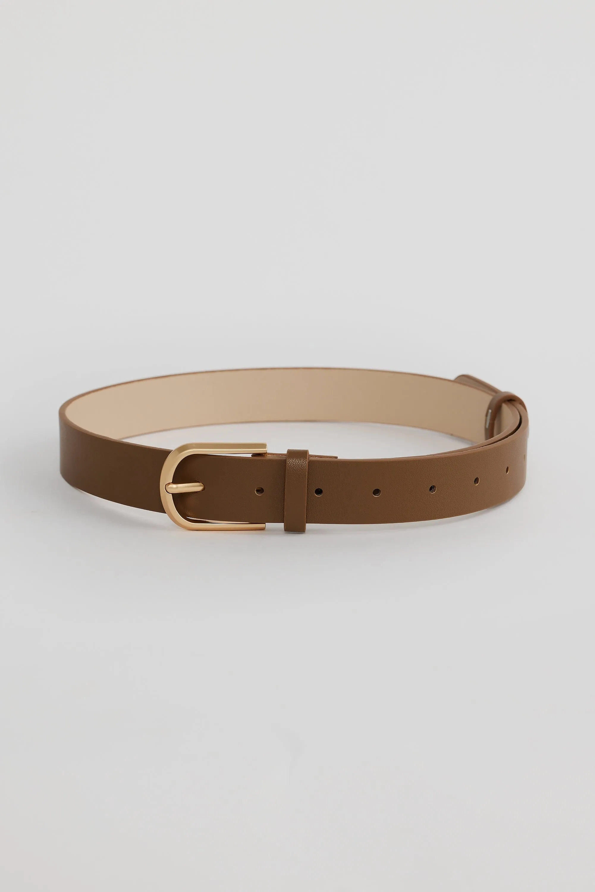 Core Classic Vegan Leather Belt - Walnut