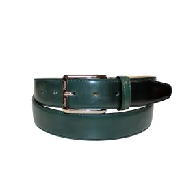 Emilio Franco 201 Men's Belts Green Calf-Skin Leather Men's Belts (EF1118)