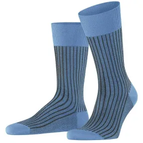 Falke Oxford Stripe Socks - Cornflower Blue