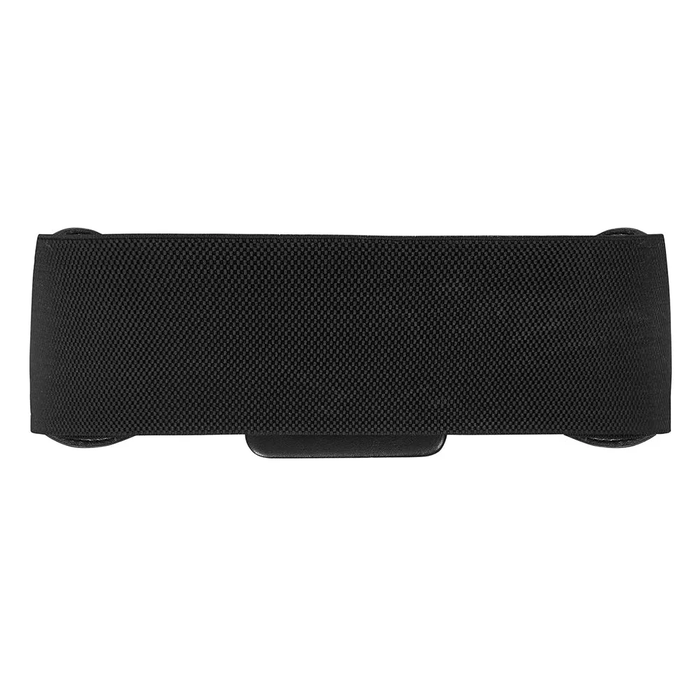 Faux Leather Stretch Belt by Banned Apparel in Black