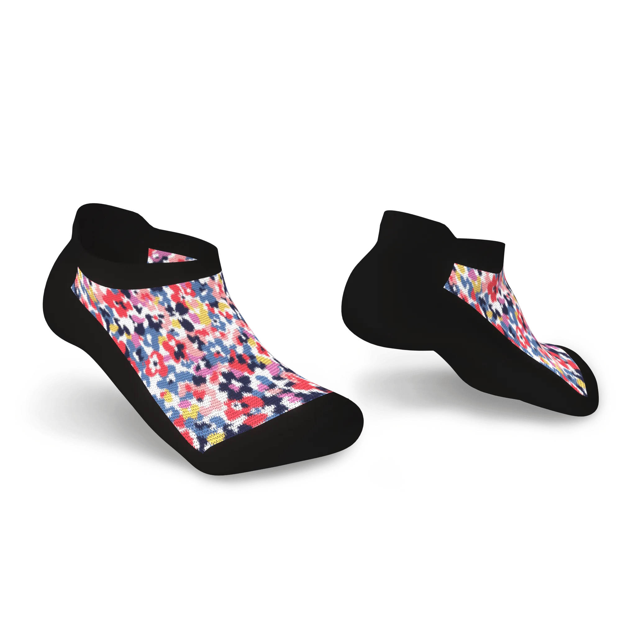 Flower Patch Diabetic Ankle Socks