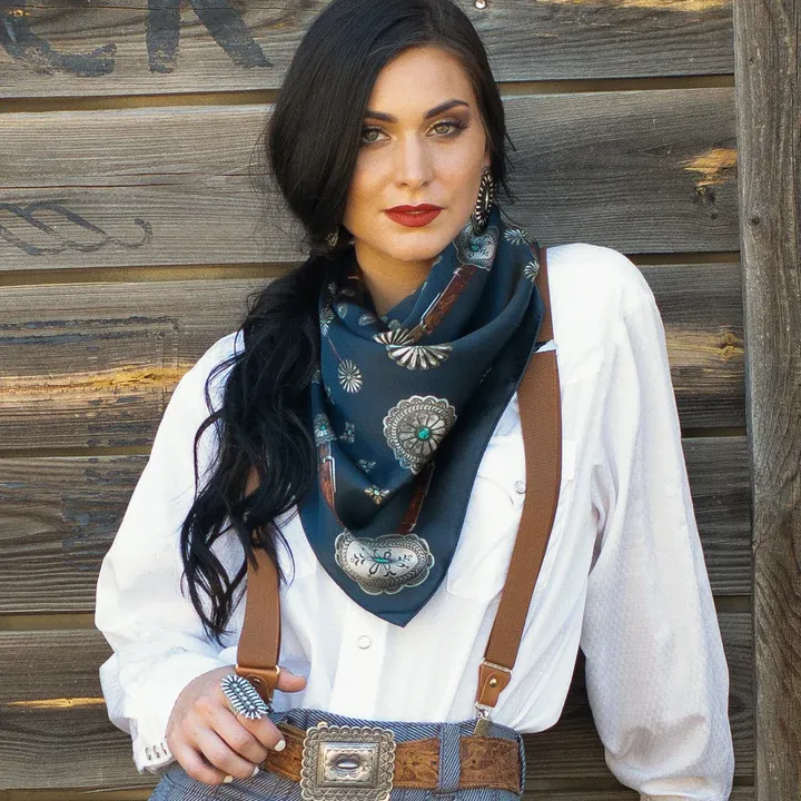 Fringe Scarves Flagstaff Navy