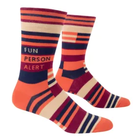 Fun Person Alert Men's Crew Socks