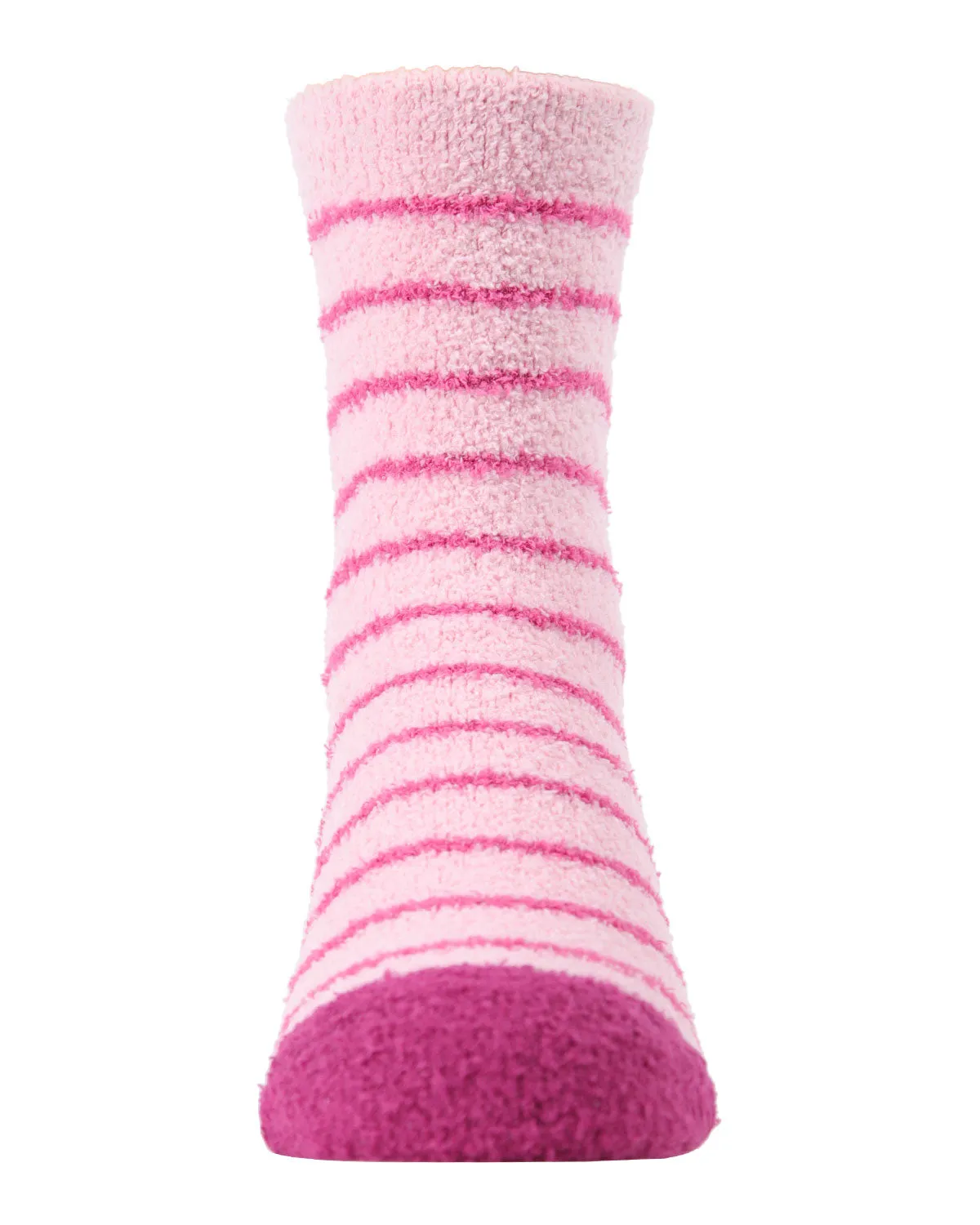 Girls' 2 Pair Pack Fuzzy Heart Non-Skid Socks