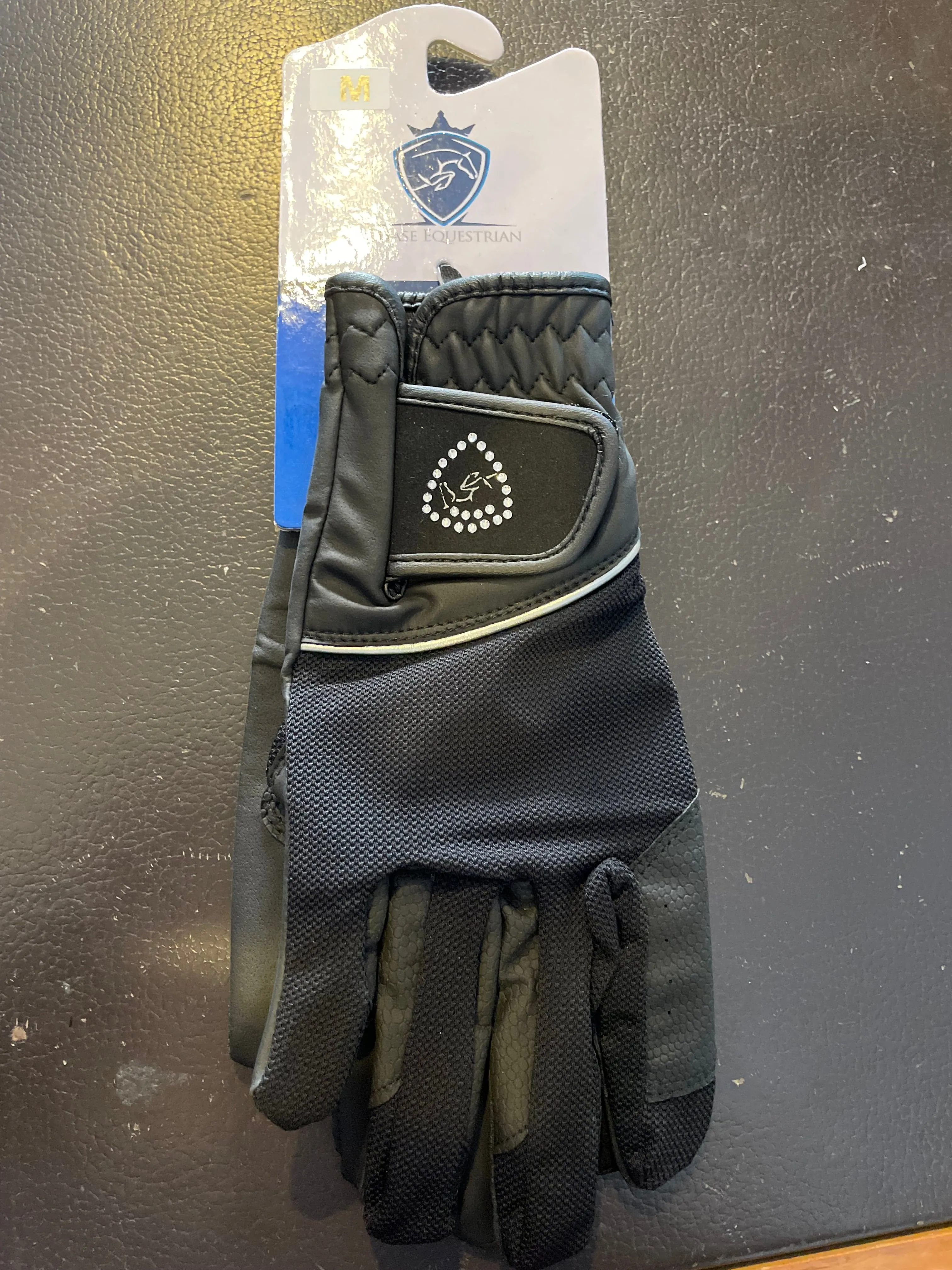 GLOVES WITH AIR MESH (WITH RUBBER STAMP) WITH CRYSTALS