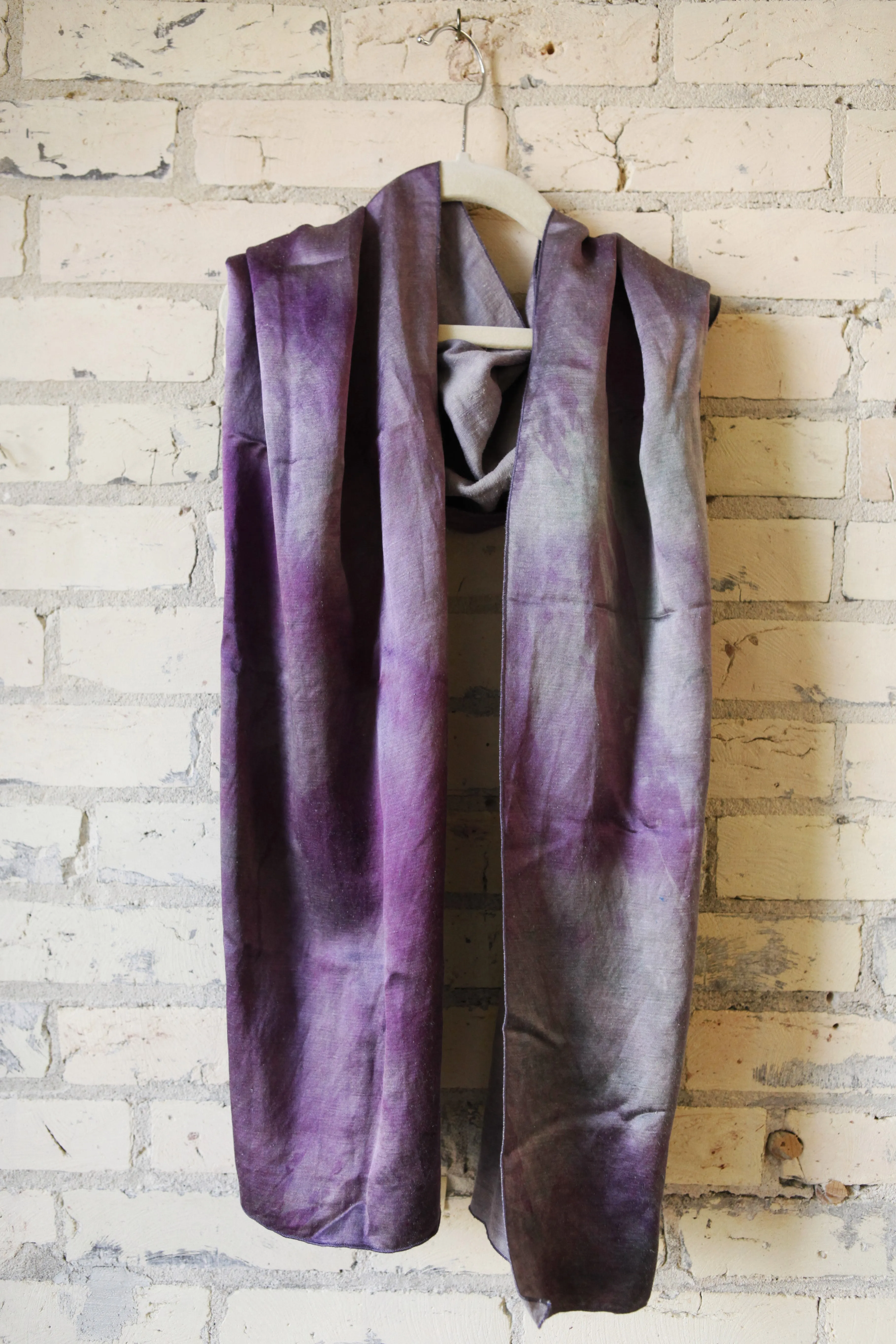 Hand Dyed Hemp Silk Scarf