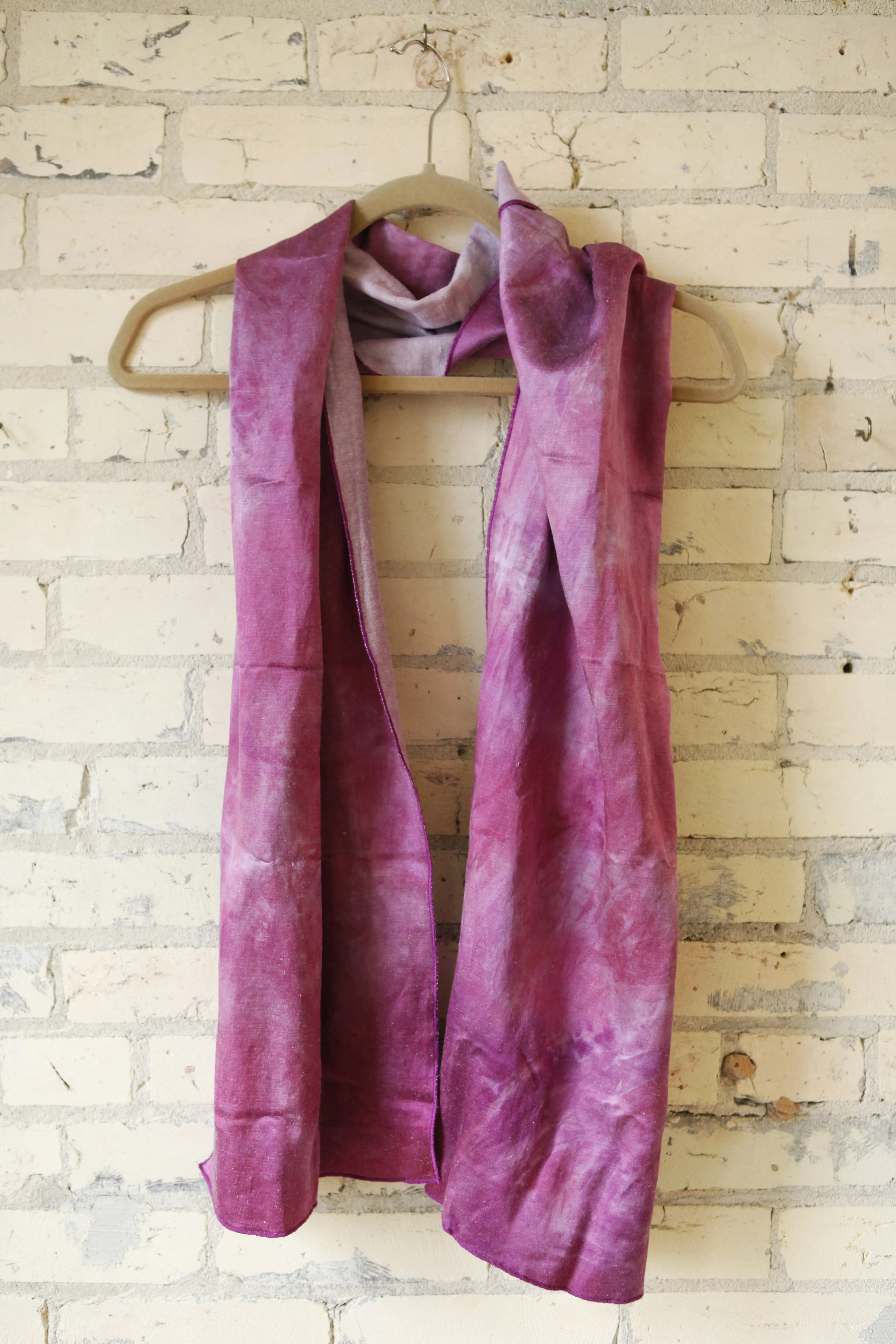 Hand Dyed Hemp Silk Scarf