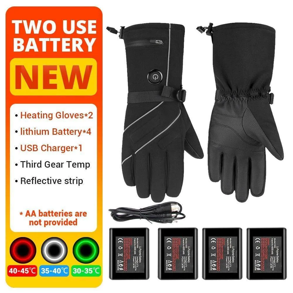 Heated waterproof gloves