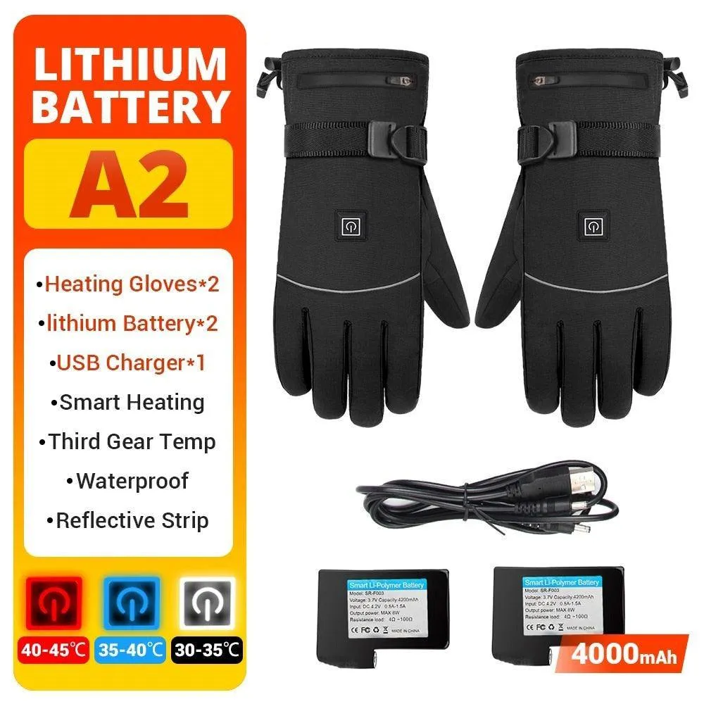 Heated waterproof gloves