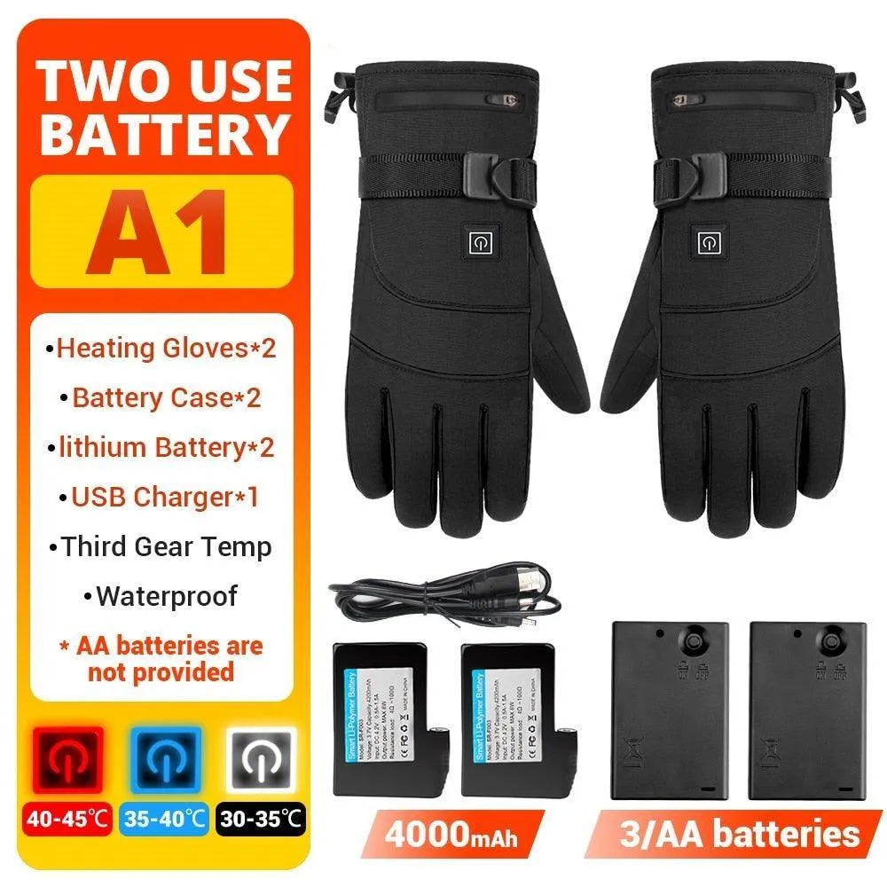 Heated waterproof gloves