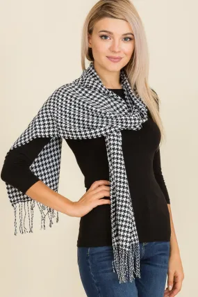 Houndstooth Scarf in Black & White