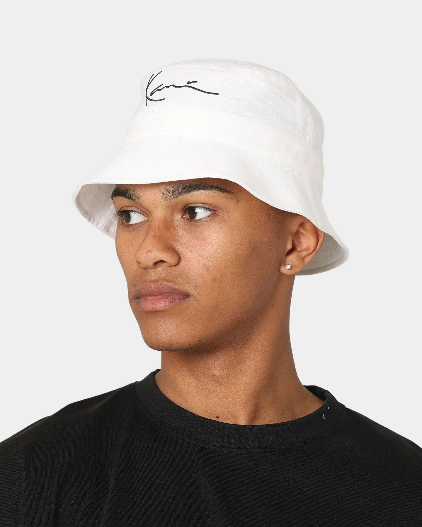 Karl Kani Signature Bucket Hat White