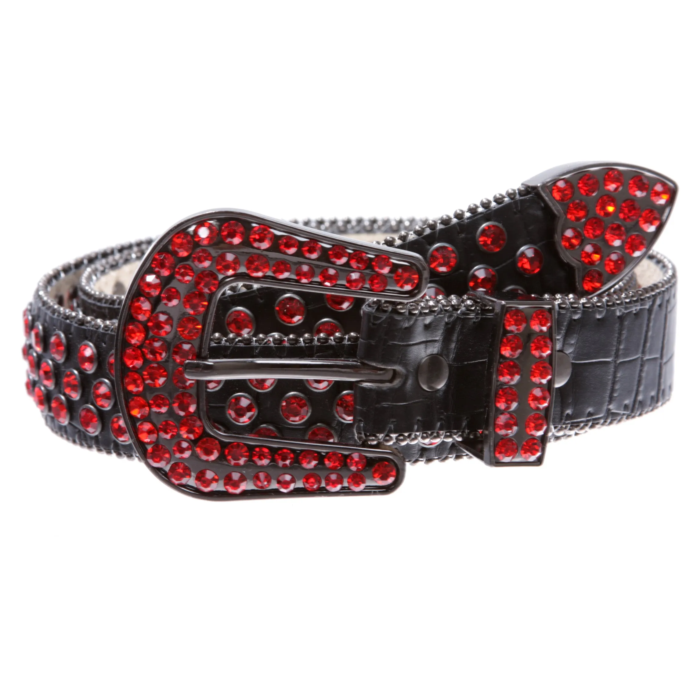 Kids Cowboy Cowgirl Classic Western Rhinestone Bling Studded Diamond Leather Belt