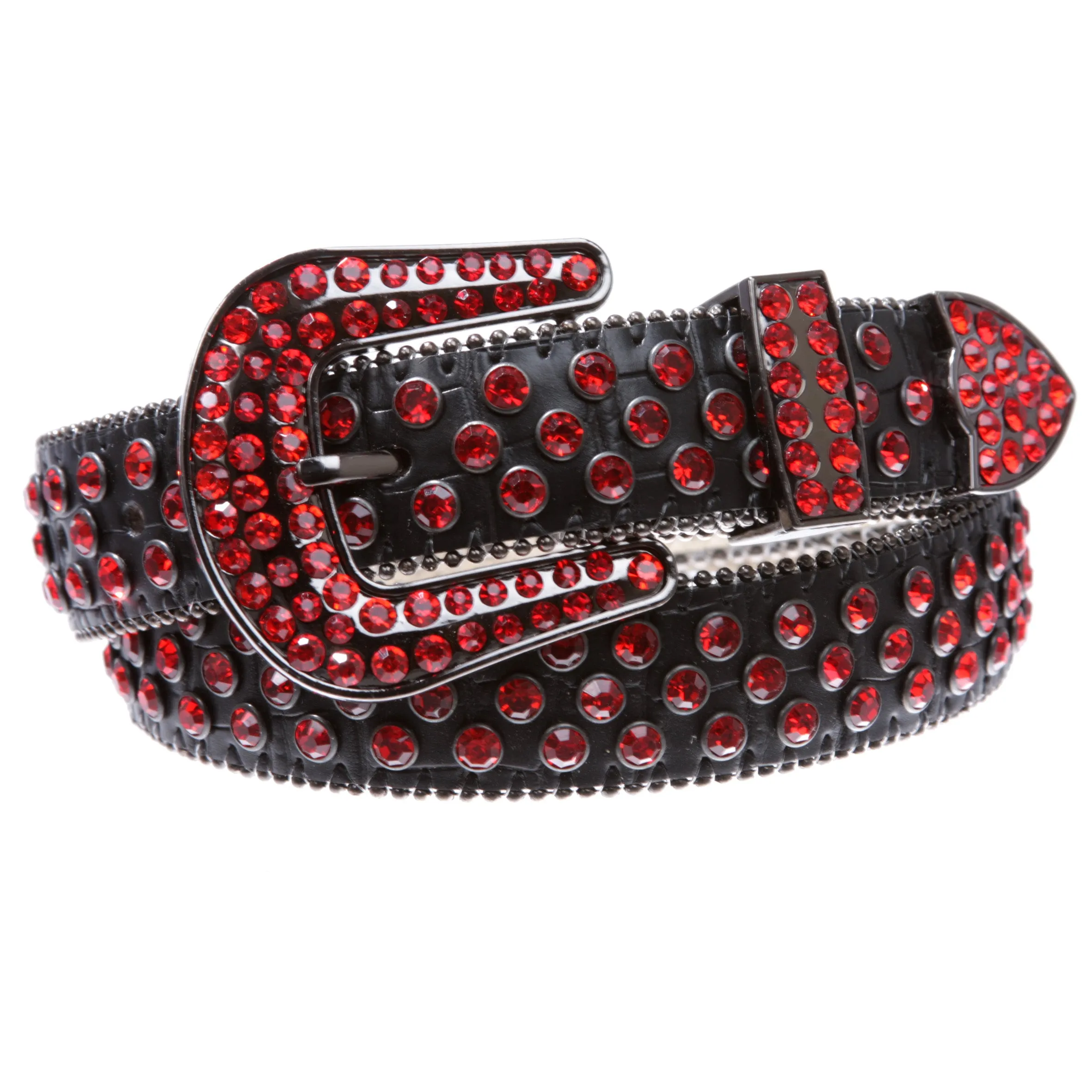 Kids Cowboy Cowgirl Classic Western Rhinestone Bling Studded Diamond Leather Belt