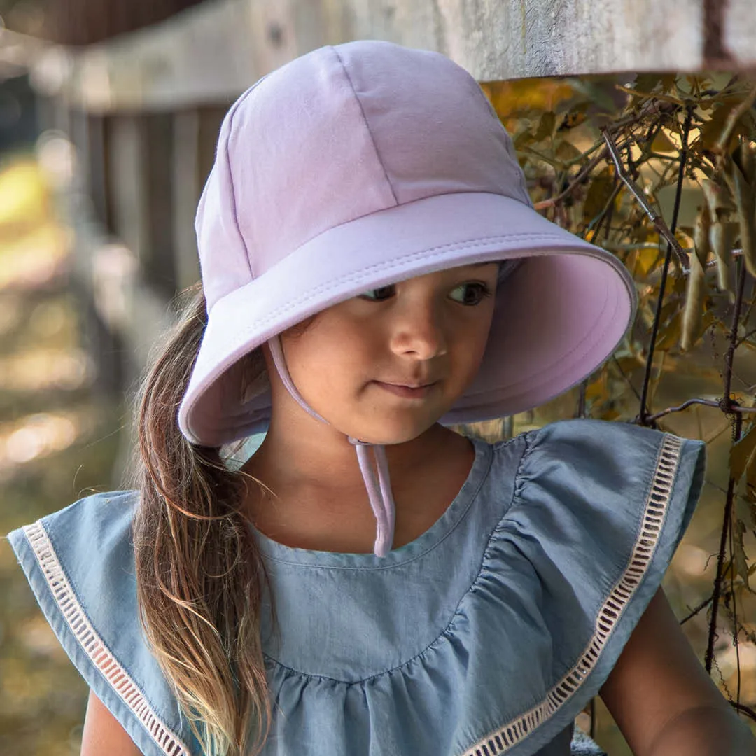 Kids Ponytail Bucket Sun Hat - Lilac