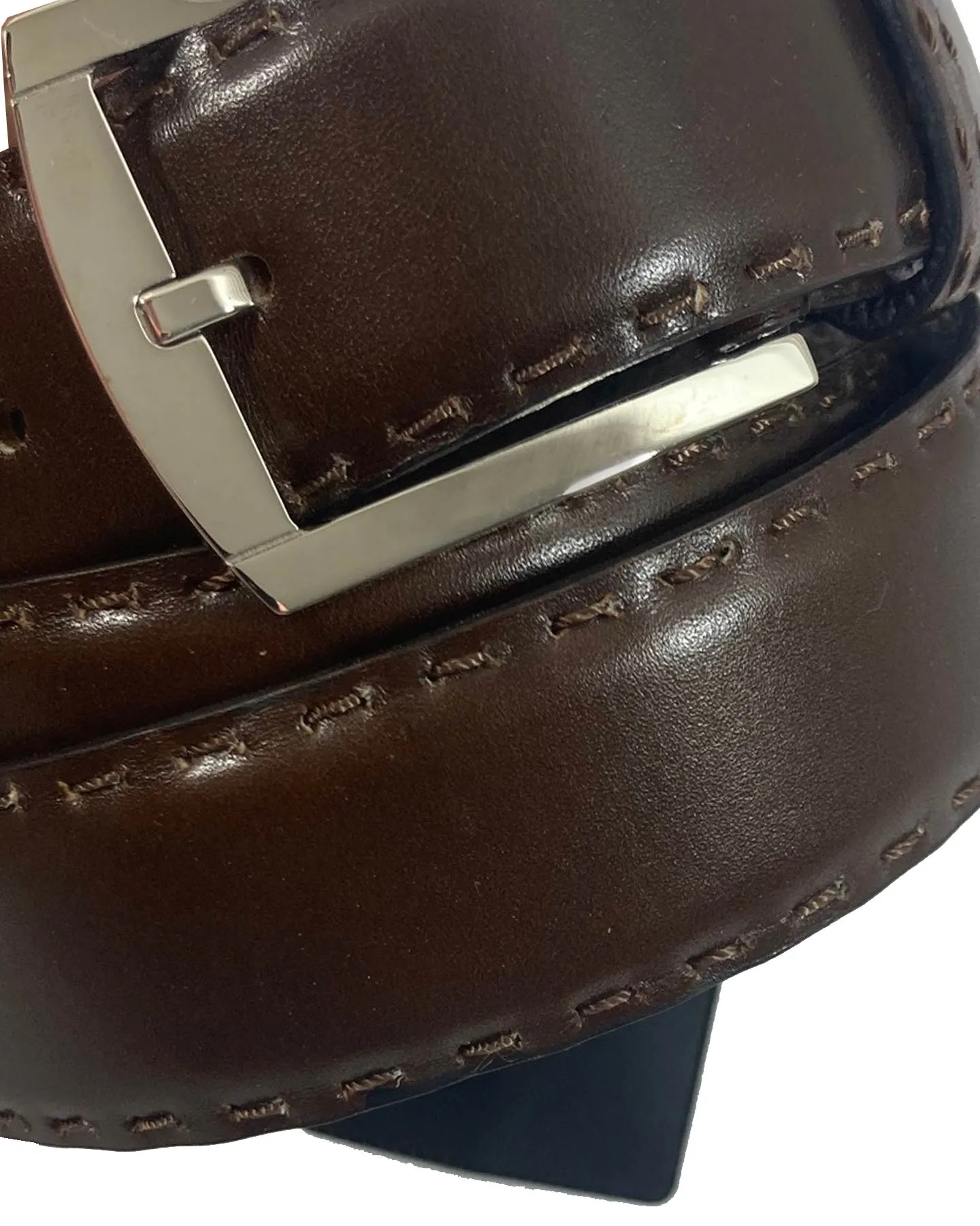 Kiton Belt Brown Smooth Leather Men Belt 105/ 42