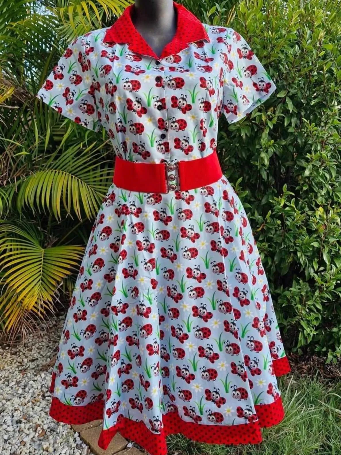 Ladybugs Full Circle Skirt