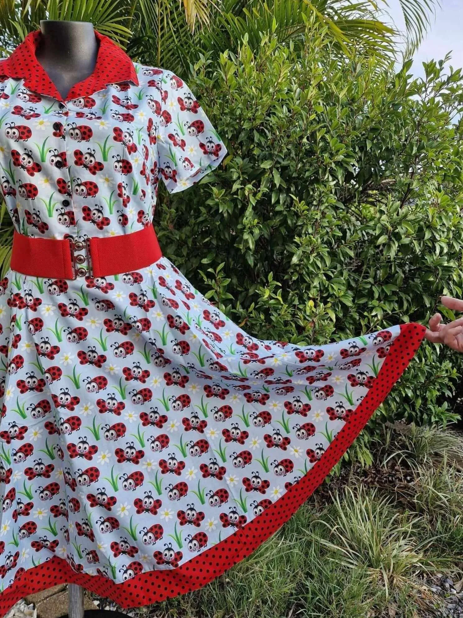 Ladybugs Full Circle Skirt