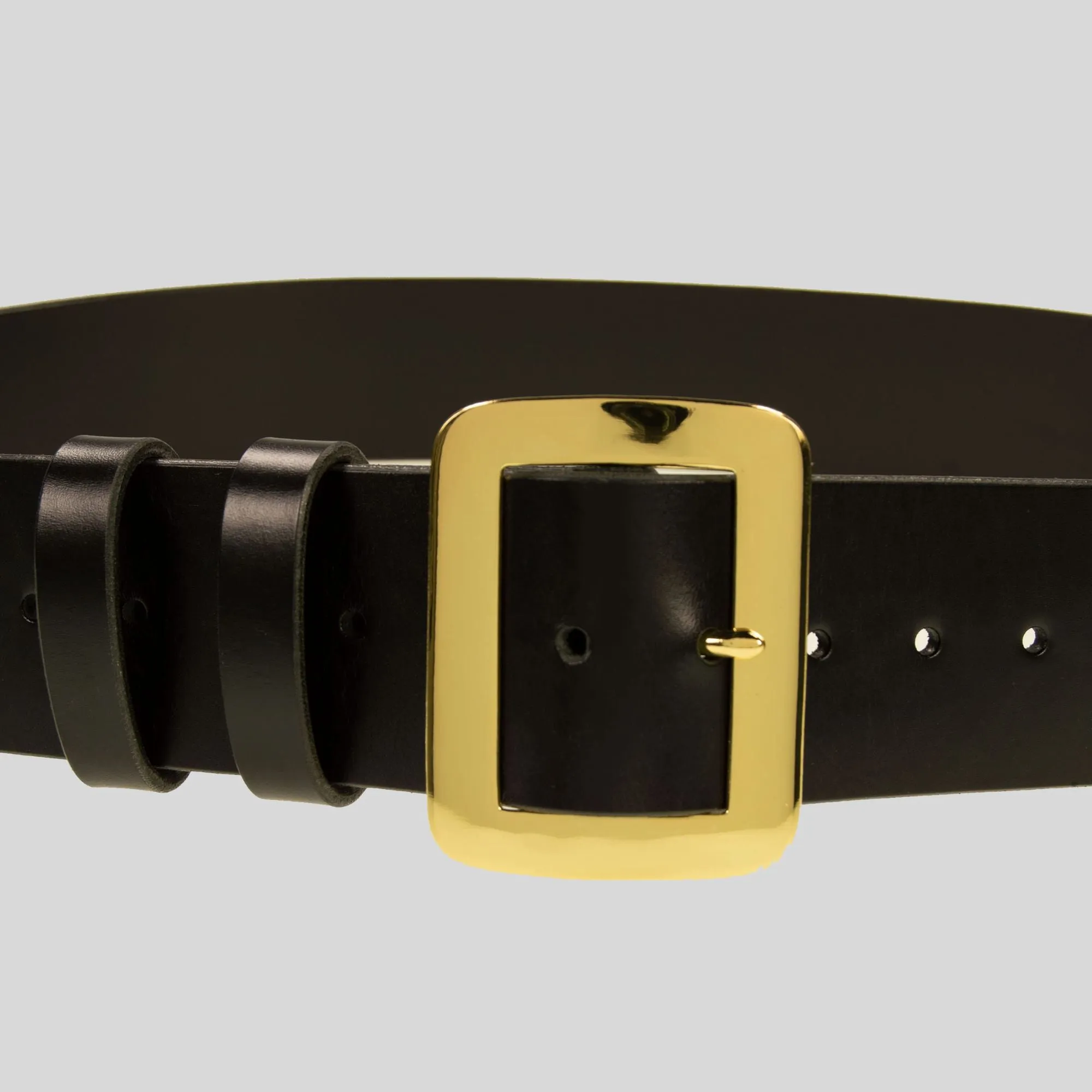 Leather Santa Claus Belt With Brass Clip