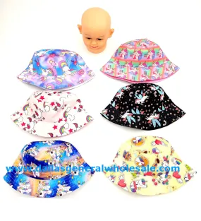 Little Girls Unicorn Bucket Hats Wholesale