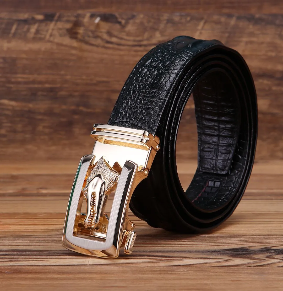 LuxeMod Retro Exotic Solid Cow Skin Belt