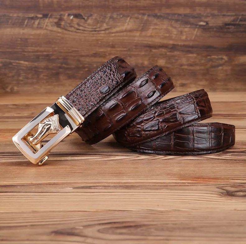 LuxeMod Retro Exotic Solid Cow Skin Belt