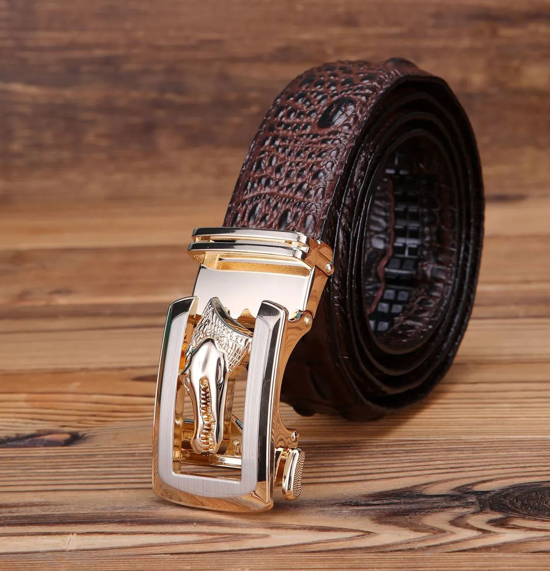 LuxeMod Retro Exotic Solid Cow Skin Belt