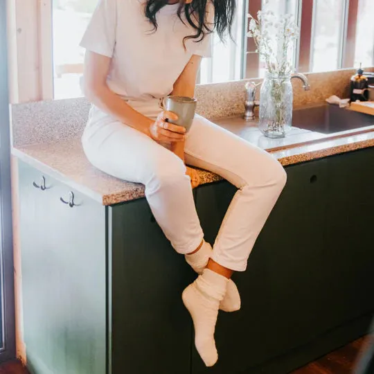 Maite The Irish Woman in White - "Women's" merino wool socks