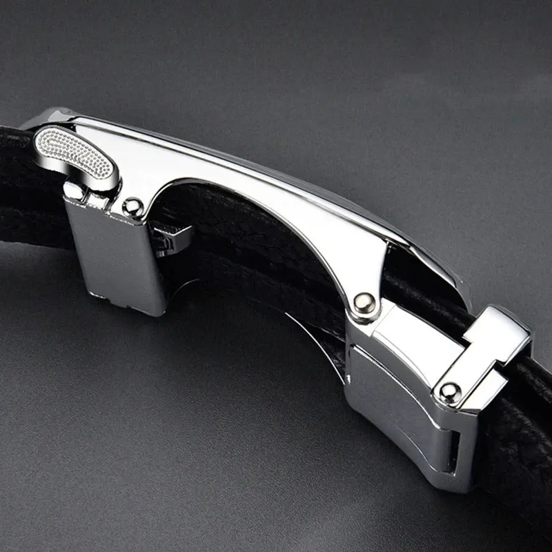 Men's Automatic Buckle Genuine Leather Belt