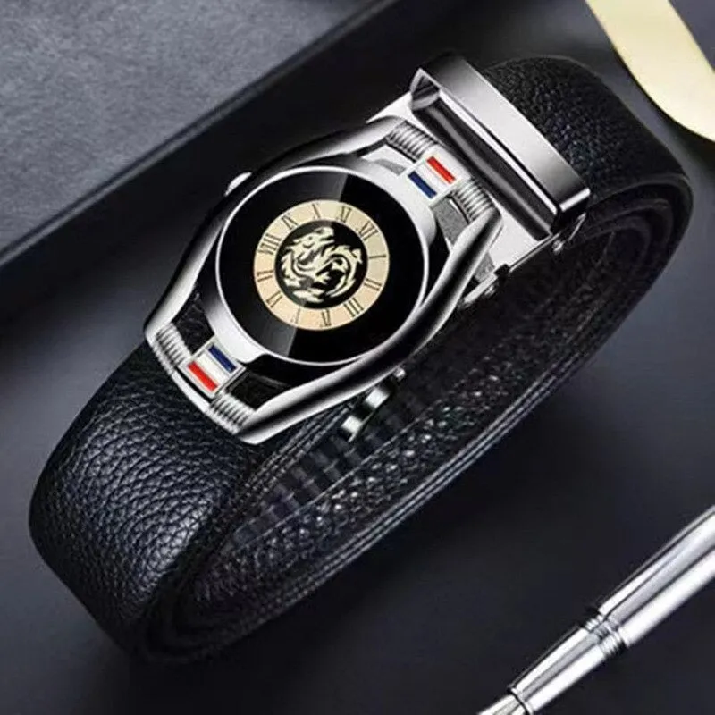 Men's Automatic Buckle Genuine Leather Belt