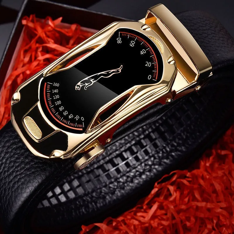 Men's Automatic Buckle Genuine Leather Belt