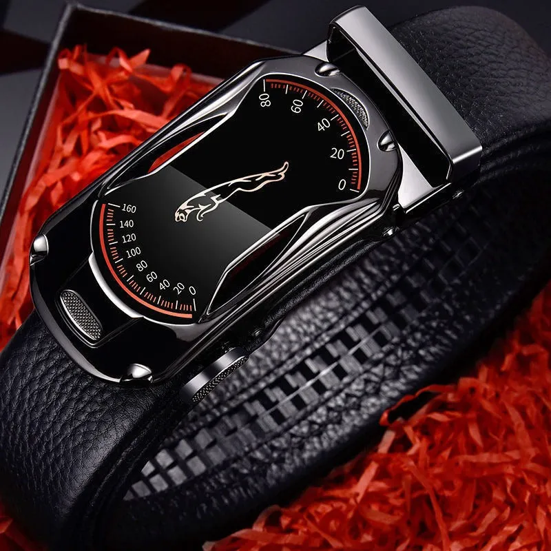 Men's Automatic Buckle Genuine Leather Belt