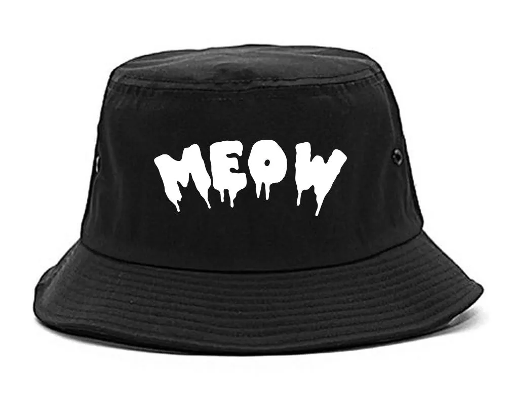 Meow Cute Goth Cat Bucket Hat