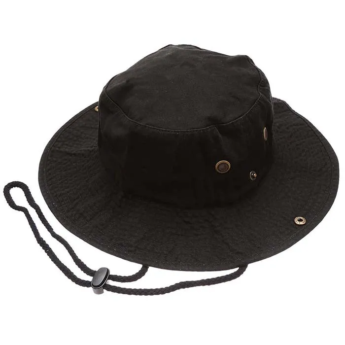 Newhattan 100% Cotton Solid Safari Bucket hats Foldable Unisex