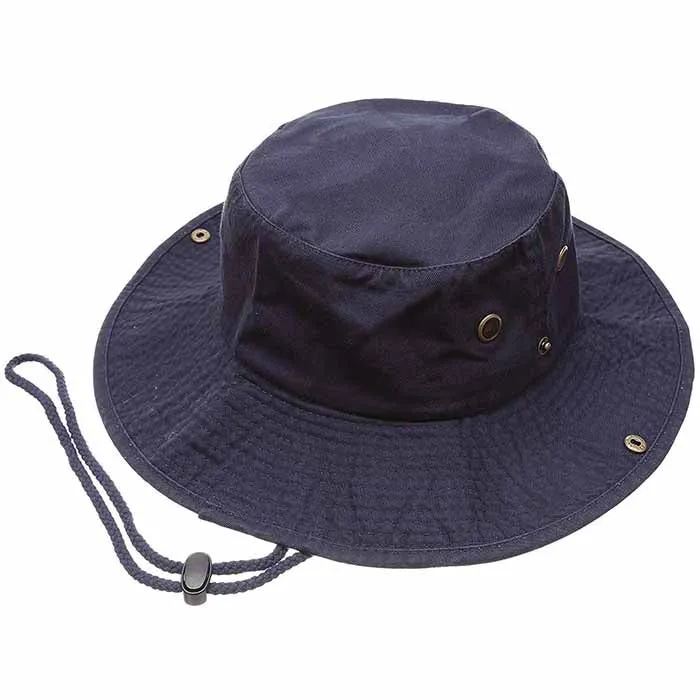 Newhattan 100% Cotton Solid Safari Bucket hats Foldable Unisex