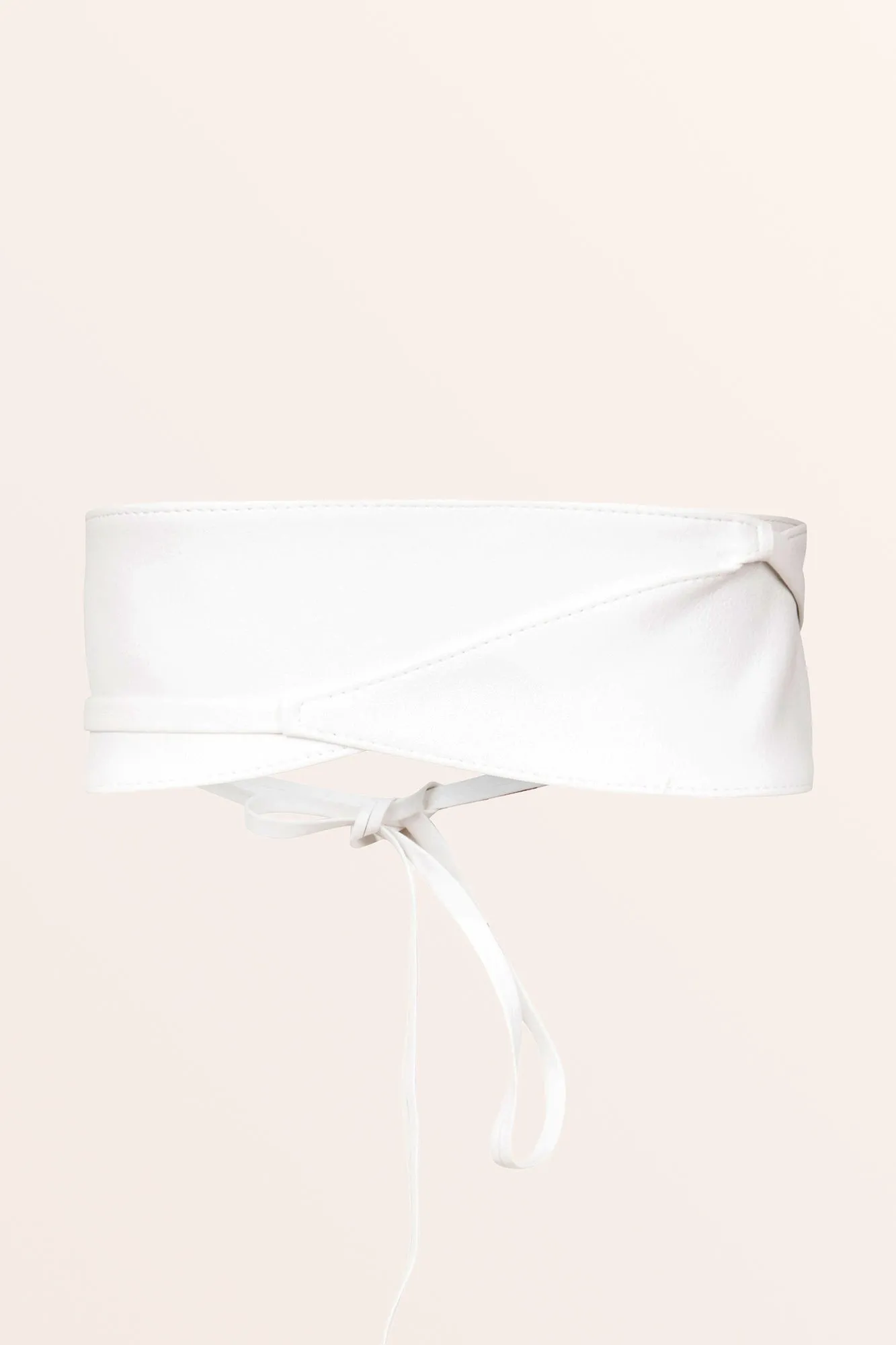 Obi Self Knot Tie Belt - White